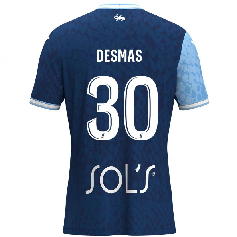Danxen Dames Arthur Desmas #30 Hemelsblauw Donkerblauw Thuisshirt Thuistenue 2024/25 T-Shirt