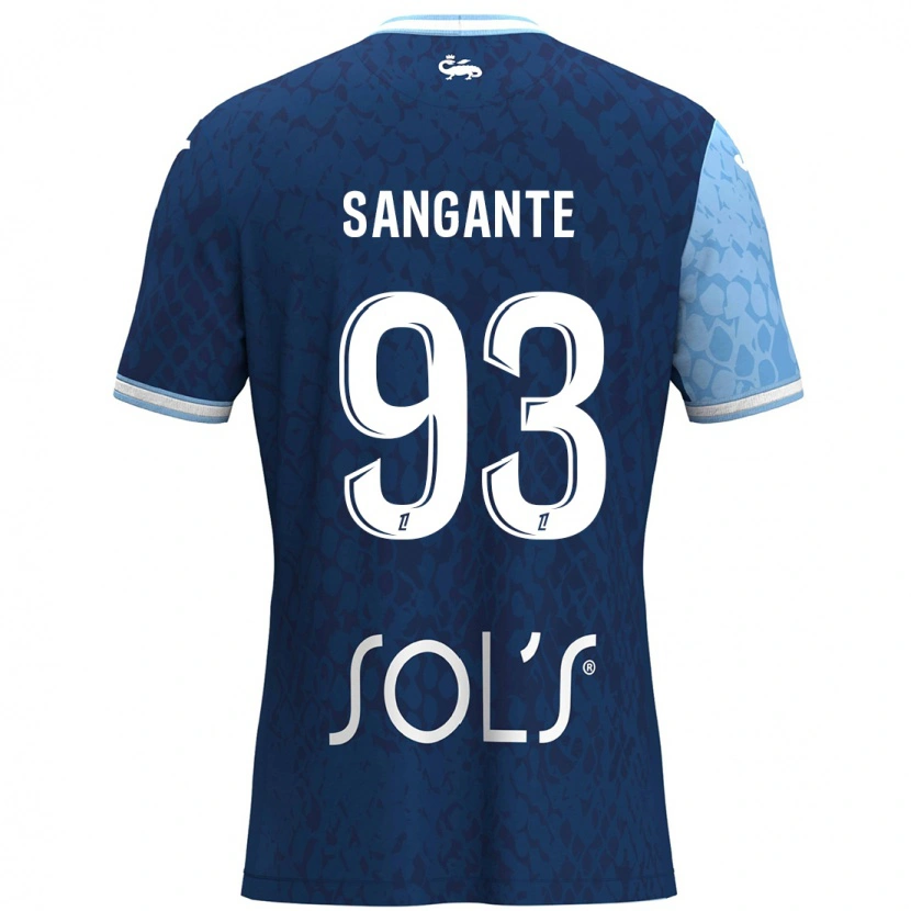 Danxen Dames Arouna Sangante #93 Hemelsblauw Donkerblauw Thuisshirt Thuistenue 2024/25 T-Shirt