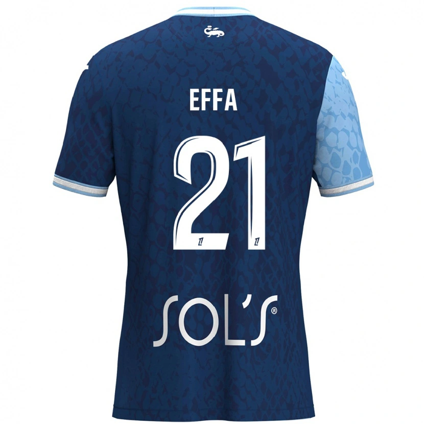 Danxen Dames Chancelle Effa Effa #21 Hemelsblauw Donkerblauw Thuisshirt Thuistenue 2024/25 T-Shirt