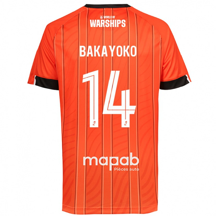 Danxen Dames Tiemoué Bakayoko #14 Oranje Thuisshirt Thuistenue 2024/25 T-Shirt