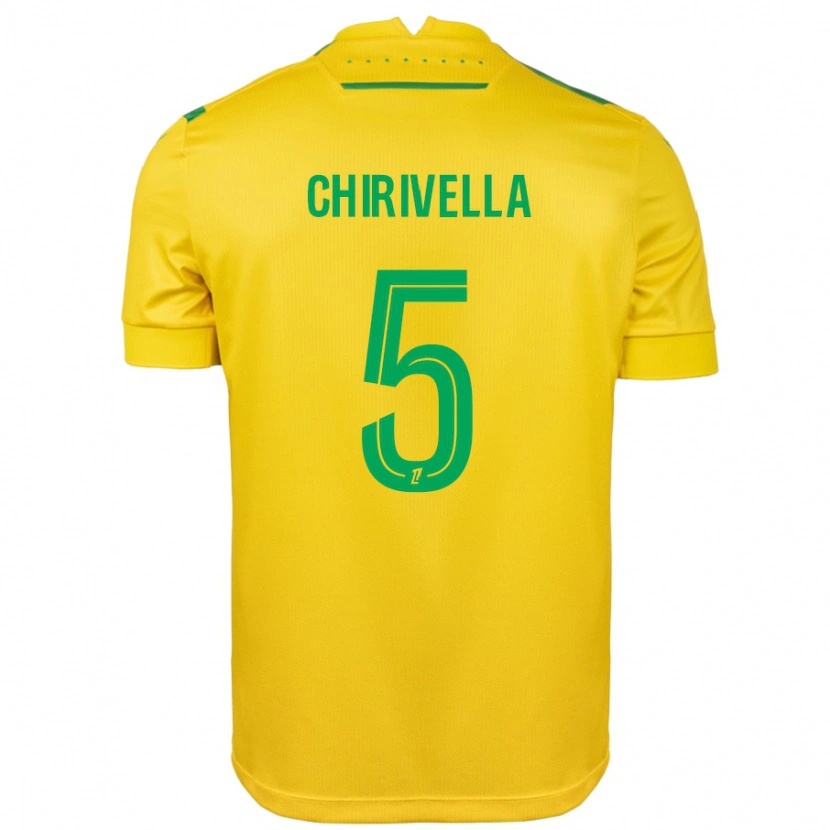 Danxen Dames Pedro Chirivella #5 Geel Groen Thuisshirt Thuistenue 2024/25 T-Shirt