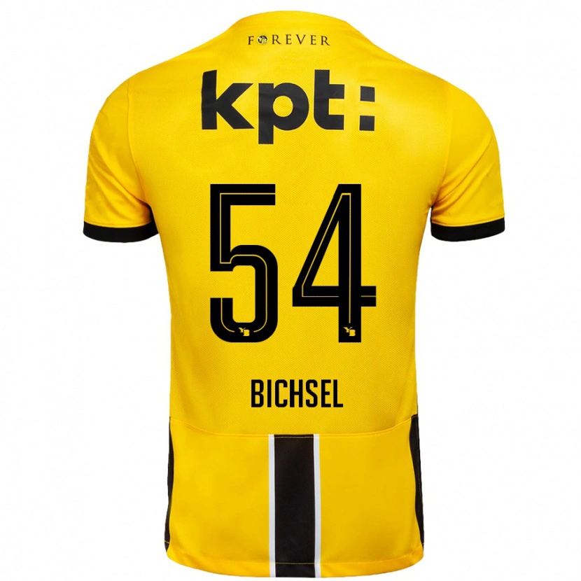 Danxen Dames Joel Bichsel #54 Geel Zwart Thuisshirt Thuistenue 2024/25 T-Shirt