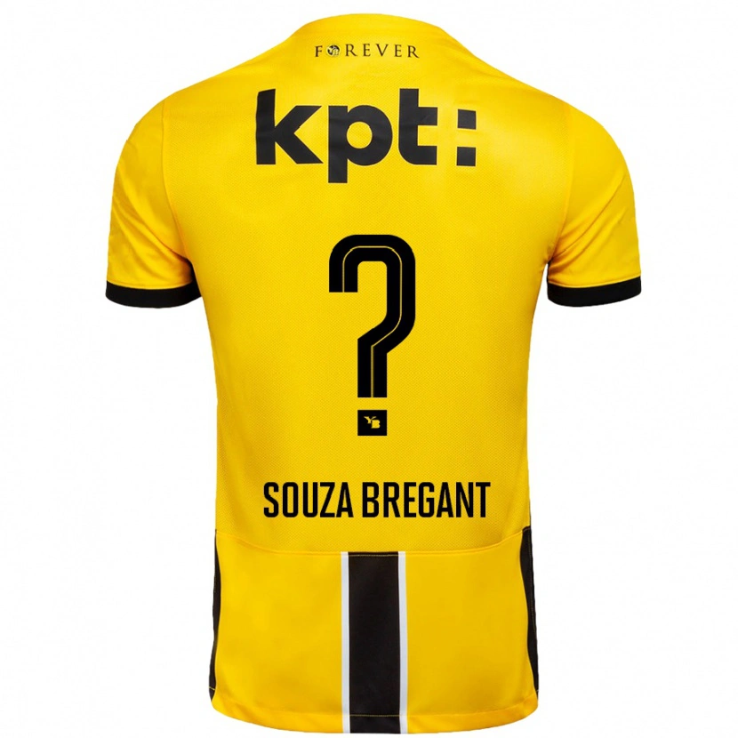 Danxen Dames Pietro Souza Bregant #0 Geel Zwart Thuisshirt Thuistenue 2024/25 T-Shirt