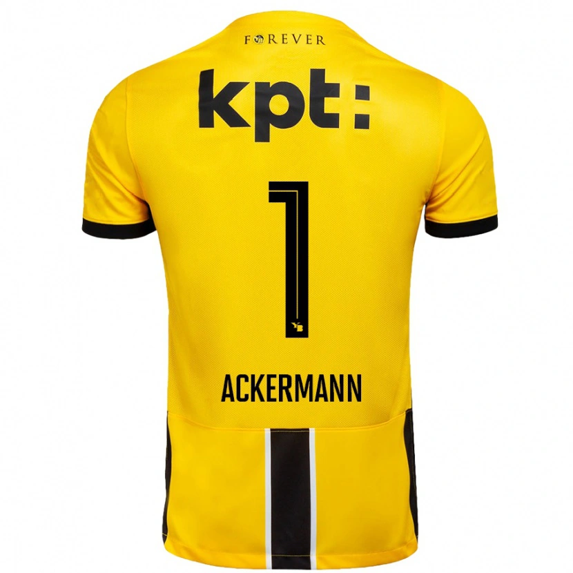 Danxen Dames Jara Ackermann #1 Geel Zwart Thuisshirt Thuistenue 2024/25 T-Shirt