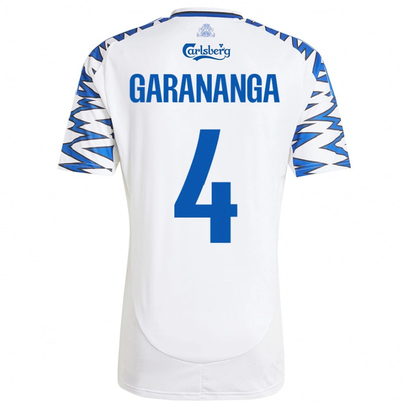 Danxen Dames Munashe Garananga #4 Wit Hemelsblauw Thuisshirt Thuistenue 2024/25 T-Shirt