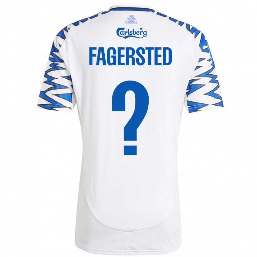 Danxen Dames Johan Fagersted #0 Wit Hemelsblauw Thuisshirt Thuistenue 2024/25 T-Shirt
