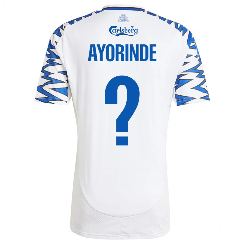 Danxen Dames Noah Ayorinde #0 Wit Hemelsblauw Thuisshirt Thuistenue 2024/25 T-Shirt