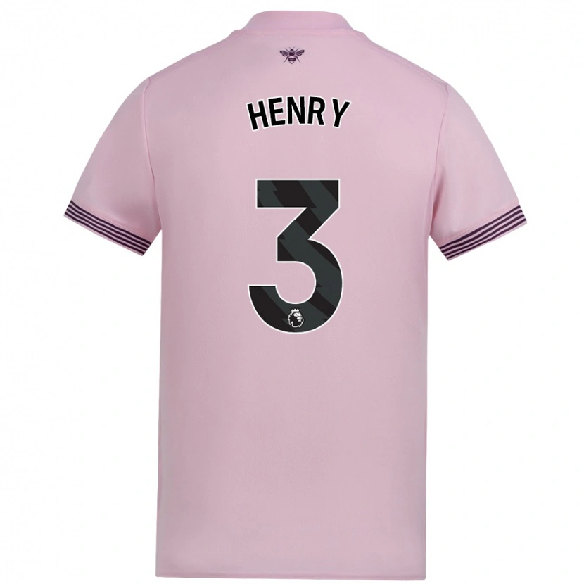Danxen Dames Rico Henry #3 Roze Uitshirt Uittenue 2024/25 T-Shirt