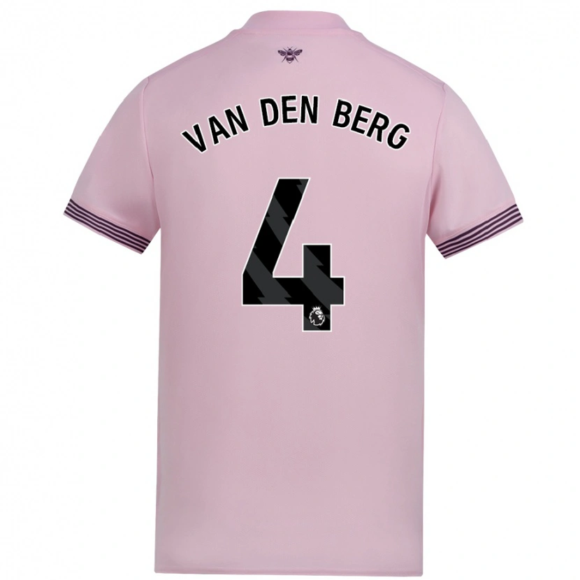 Danxen Dames Sepp Van Den Berg #4 Roze Uitshirt Uittenue 2024/25 T-Shirt