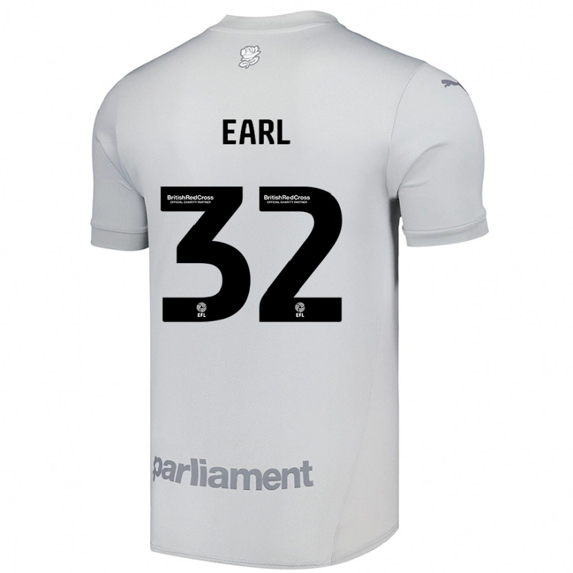 Danxen Dames Josh Earl #32 Zilvergrijs Uitshirt Uittenue 2024/25 T-Shirt