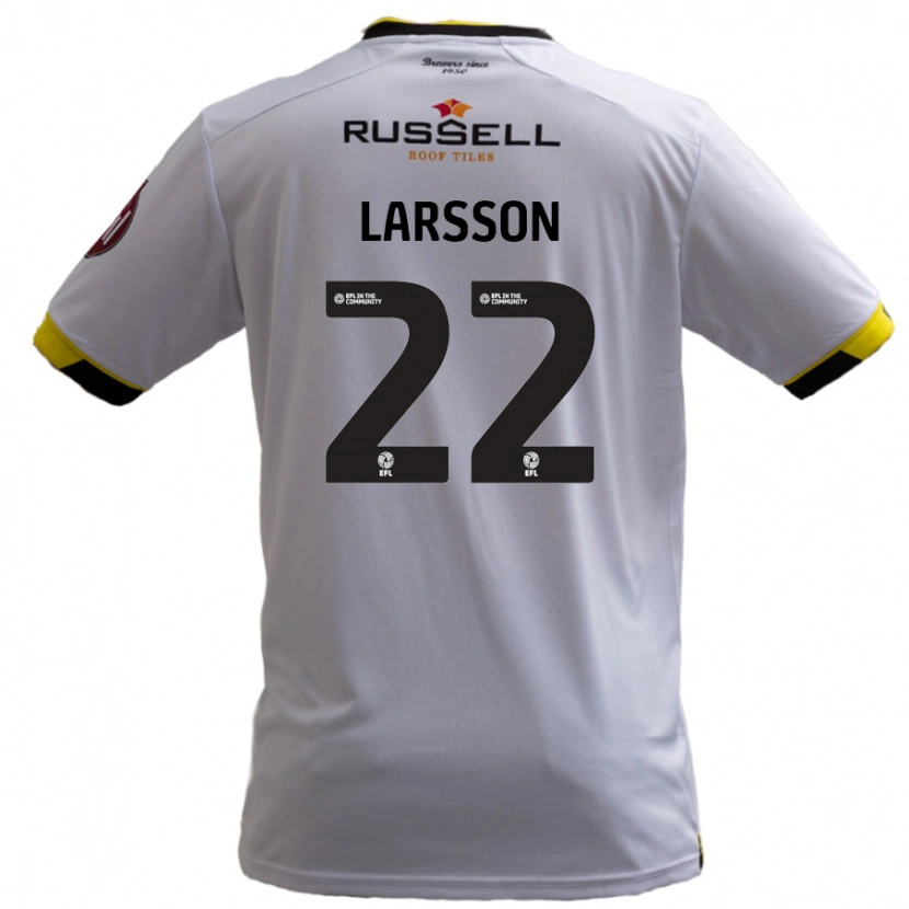 Danxen Dames Julian Larsson #22 Wit Uitshirt Uittenue 2024/25 T-Shirt