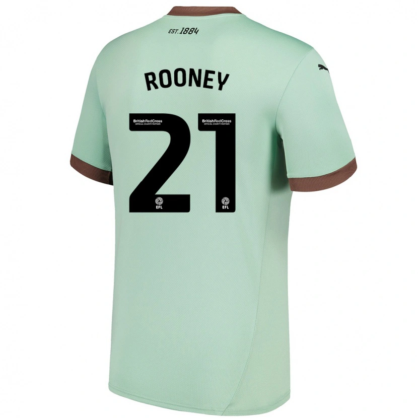 Danxen Dames Jake Rooney #21 Lichtgroen Uitshirt Uittenue 2024/25 T-Shirt