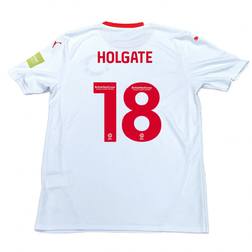 Danxen Dames Harrison Holgate #18 Wit Uitshirt Uittenue 2024/25 T-Shirt