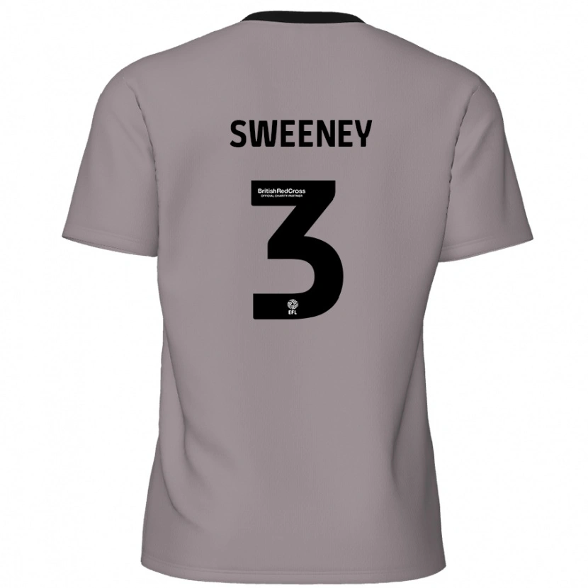 Danxen Dames Jayden Sweeney #3 Grijs Uitshirt Uittenue 2024/25 T-Shirt