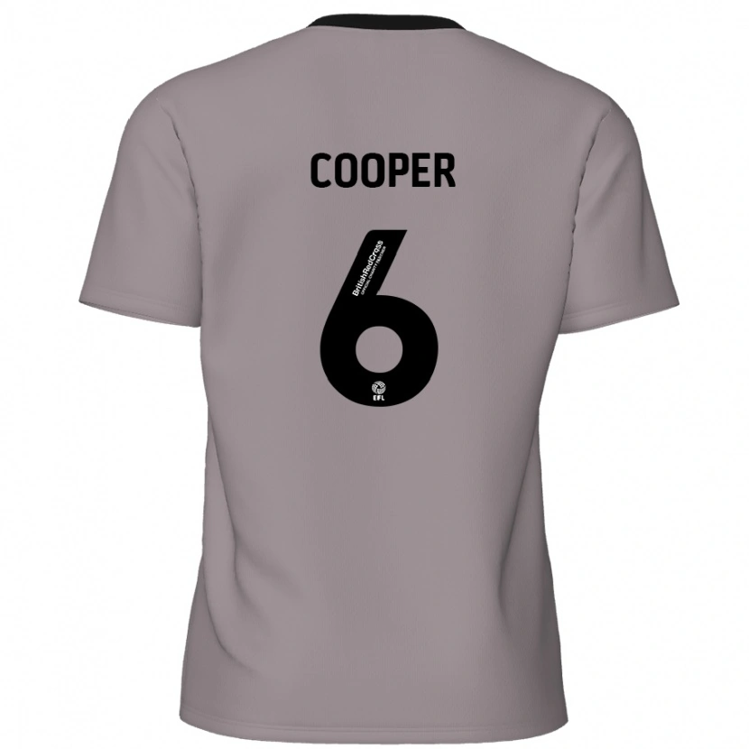 Danxen Dames Brandon Cooper #6 Grijs Uitshirt Uittenue 2024/25 T-Shirt