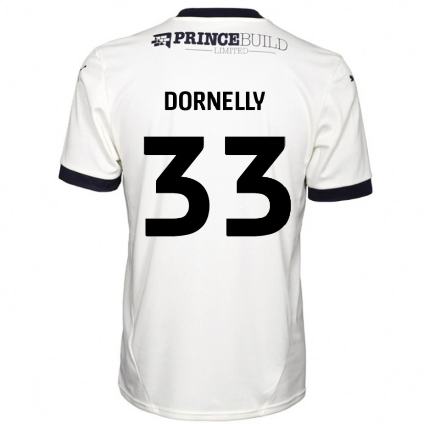 Danxen Dames James Dornelly #33 Gebroken Wit Zwart Uitshirt Uittenue 2024/25 T-Shirt