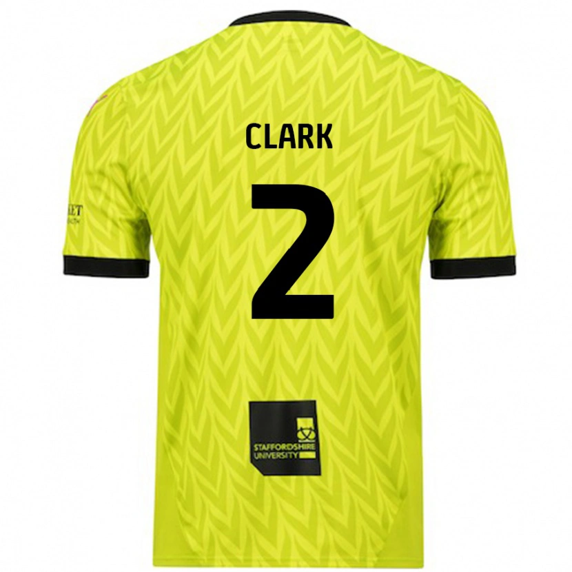 Danxen Dames Mitch Clark #2 Fluorescerend Groen Uitshirt Uittenue 2024/25 T-Shirt