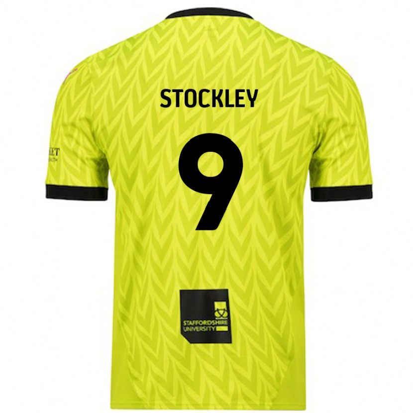 Danxen Dames Jayden Stockley #9 Fluorescerend Groen Uitshirt Uittenue 2024/25 T-Shirt