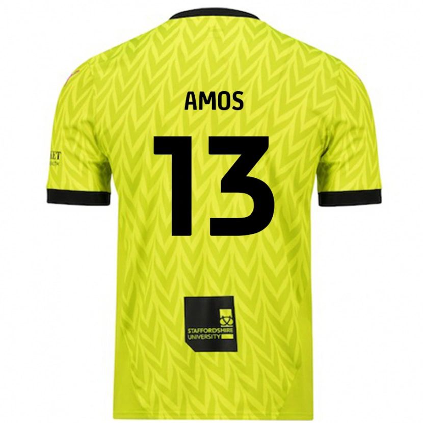 Danxen Dames Ben Amos #13 Fluorescerend Groen Uitshirt Uittenue 2024/25 T-Shirt