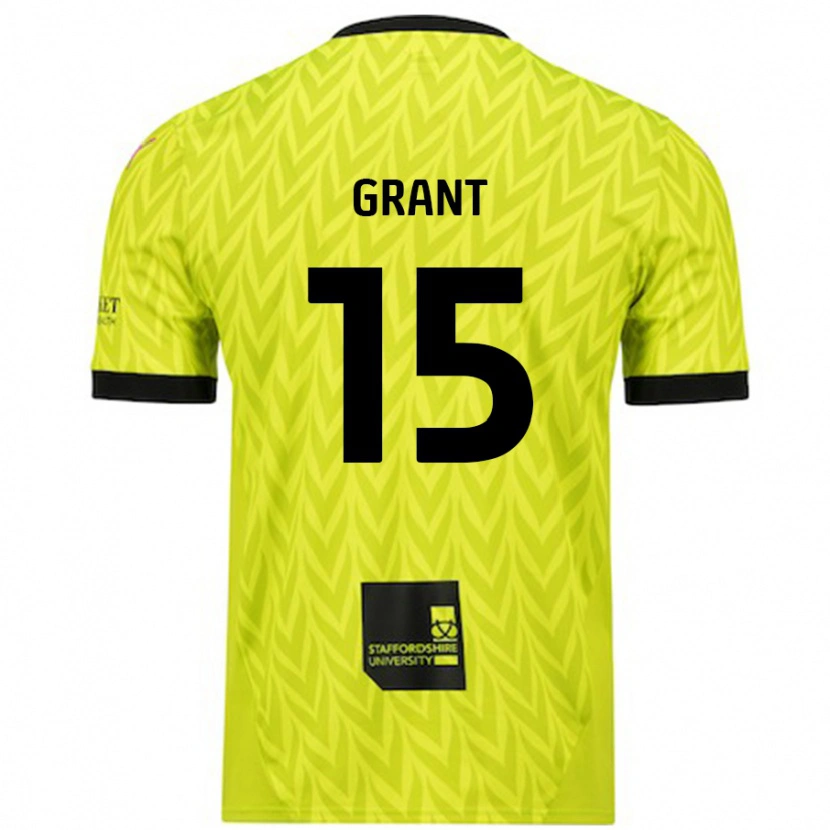 Danxen Dames Conor Grant #15 Fluorescerend Groen Uitshirt Uittenue 2024/25 T-Shirt