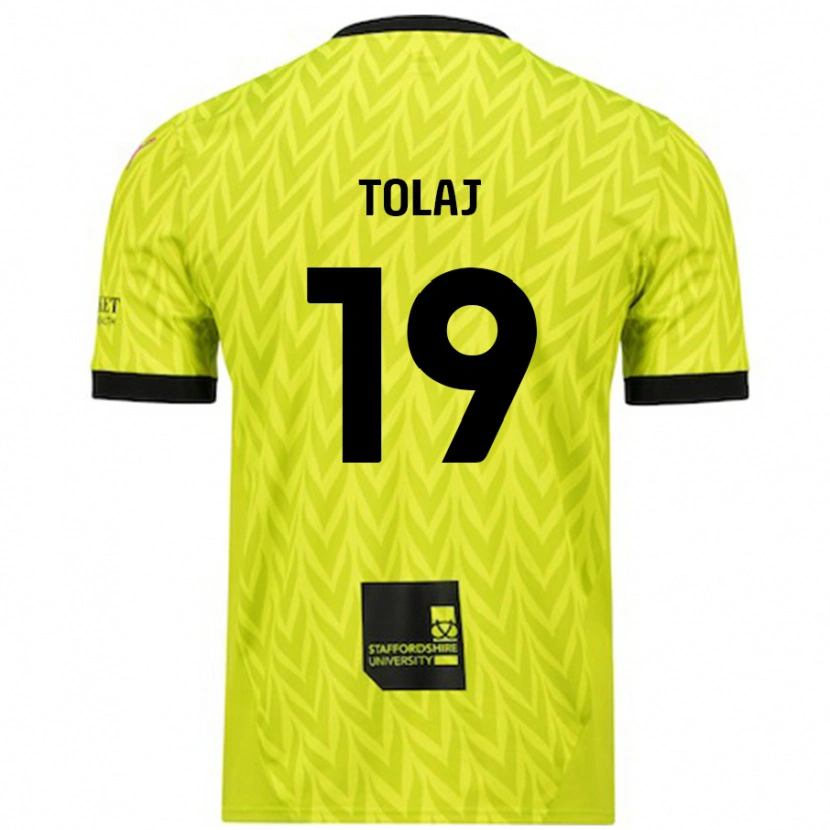 Danxen Dames Lorent Tolaj #19 Fluorescerend Groen Uitshirt Uittenue 2024/25 T-Shirt