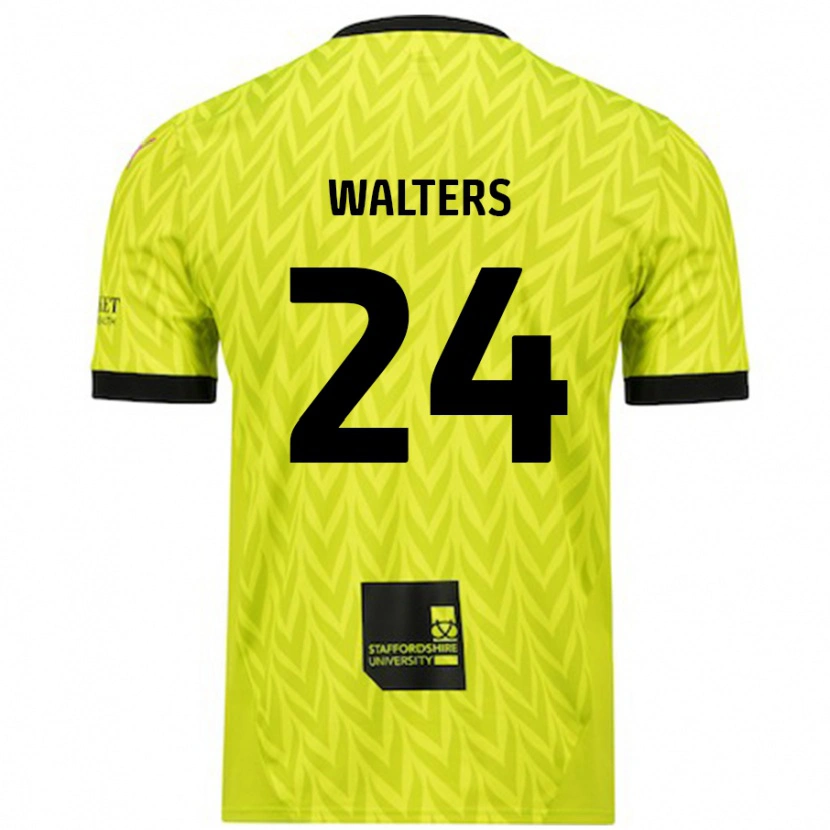 Danxen Dames Rhys Walters #24 Fluorescerend Groen Uitshirt Uittenue 2024/25 T-Shirt
