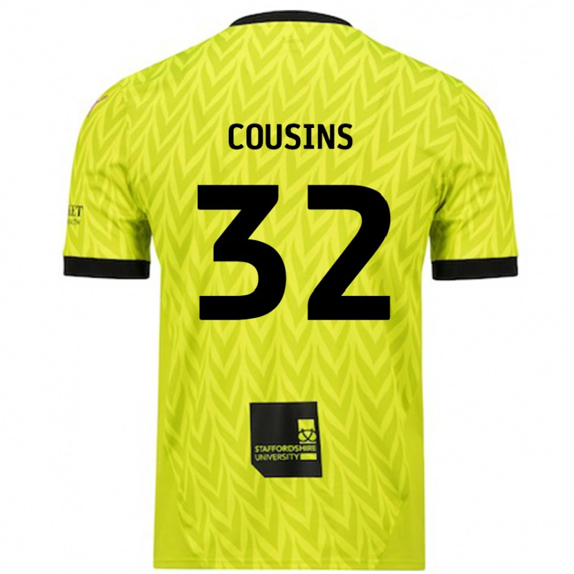 Danxen Dames Logan Cousins #32 Fluorescerend Groen Uitshirt Uittenue 2024/25 T-Shirt