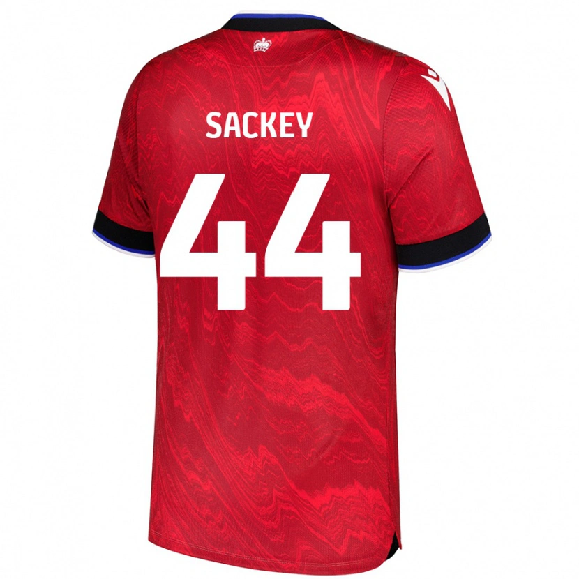Danxen Dames Tyler Sackey #44 Rood Zwart Uitshirt Uittenue 2024/25 T-Shirt