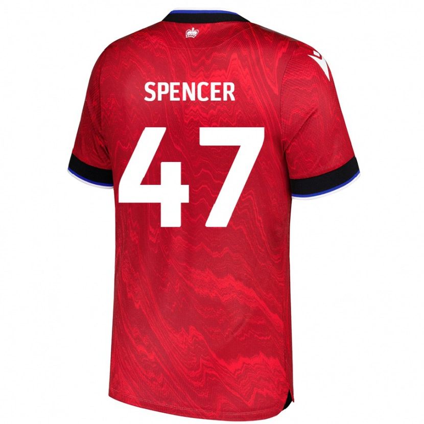 Danxen Dames Shay Spencer #47 Rood Zwart Uitshirt Uittenue 2024/25 T-Shirt