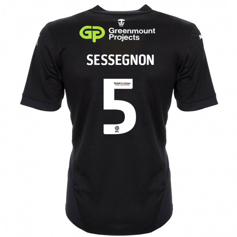 Danxen Dames Steven Sessegnon #5 Zwart Uitshirt Uittenue 2024/25 T-Shirt