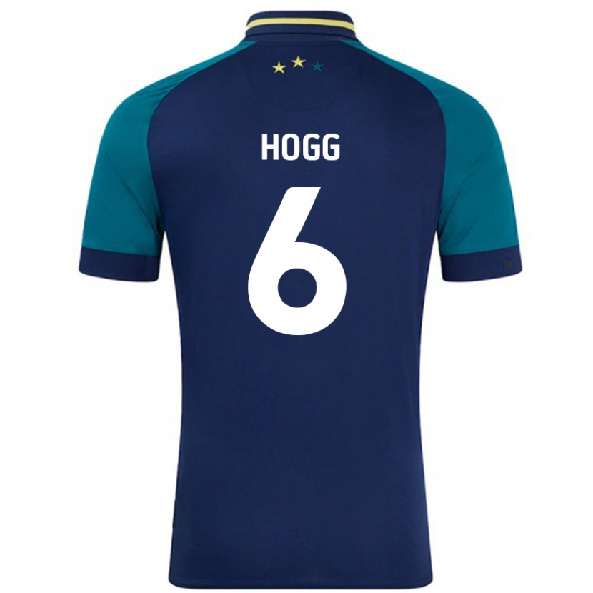 Danxen Dames Jonathan Hogg #6 Marineblauw Donkergroen Uitshirt Uittenue 2024/25 T-Shirt