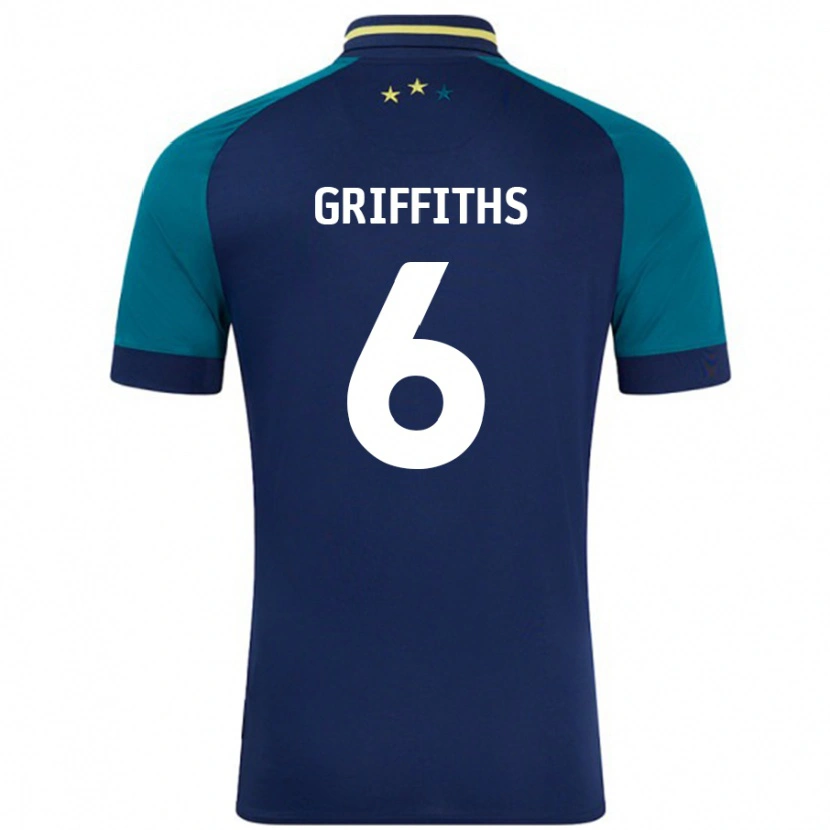 Danxen Dames Lauren Griffiths #6 Marineblauw Donkergroen Uitshirt Uittenue 2024/25 T-Shirt