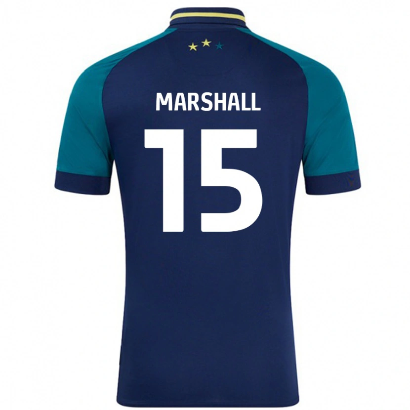Danxen Dames Georgia Marshall #15 Marineblauw Donkergroen Uitshirt Uittenue 2024/25 T-Shirt