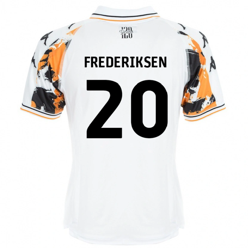 Danxen Dames Abbey Frederiksen #20 Wit Uitshirt Uittenue 2024/25 T-Shirt
