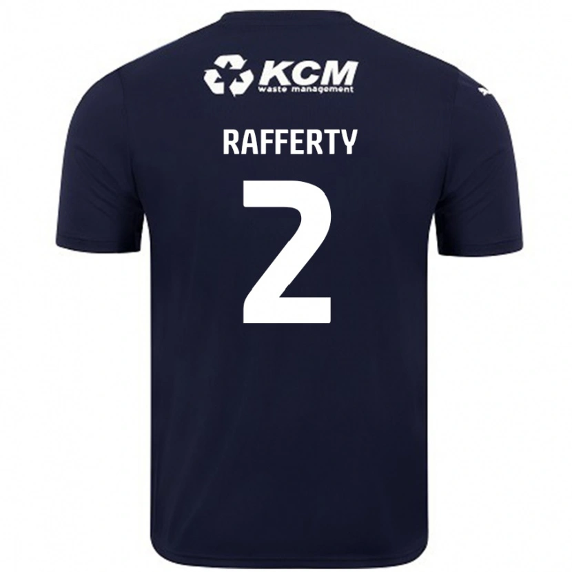 Danxen Dames Joe Rafferty #2 Marineblauw Uitshirt Uittenue 2024/25 T-Shirt