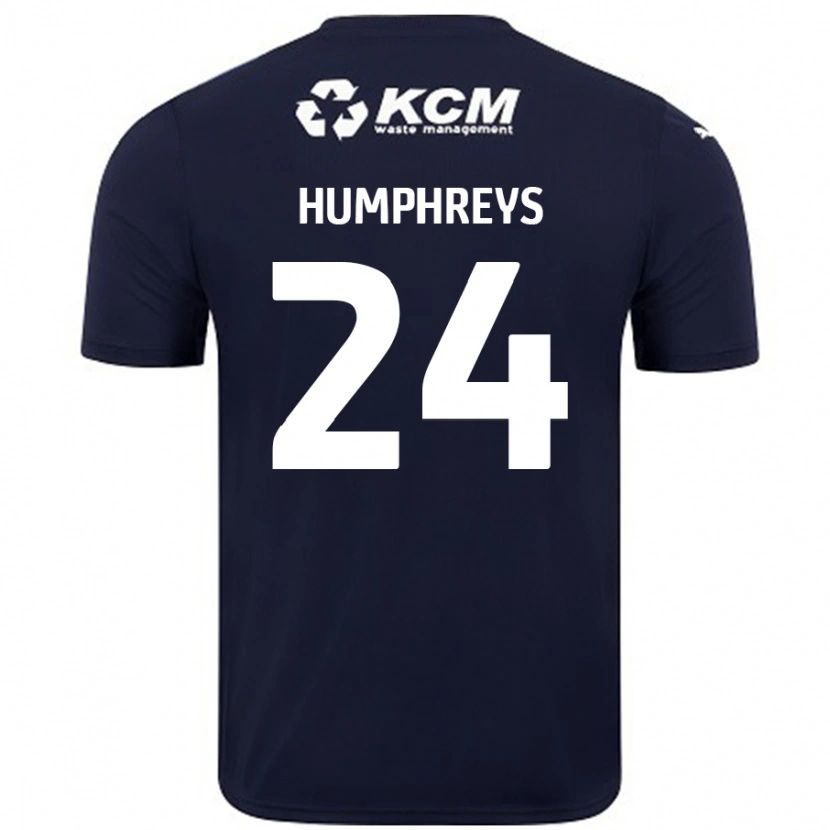 Danxen Dames Cameron Humphreys #24 Marineblauw Uitshirt Uittenue 2024/25 T-Shirt