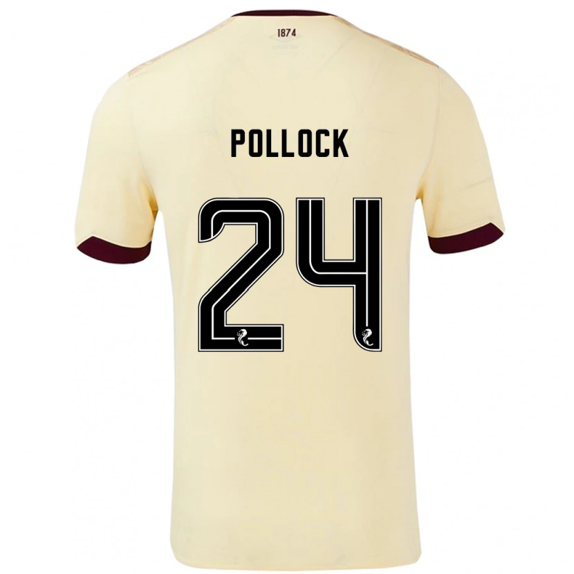 Danxen Dames Finlay Pollock #24 Crème Bordeauxrood Uitshirt Uittenue 2024/25 T-Shirt