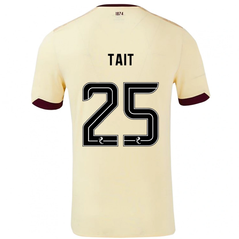 Danxen Dames Macaulay Tait #25 Crème Bordeauxrood Uitshirt Uittenue 2024/25 T-Shirt