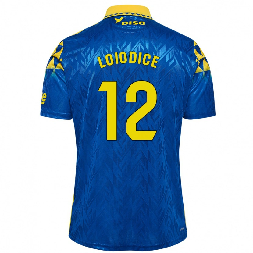Danxen Dames Enzo Loiodice #12 Blauw Geel Uitshirt Uittenue 2024/25 T-Shirt