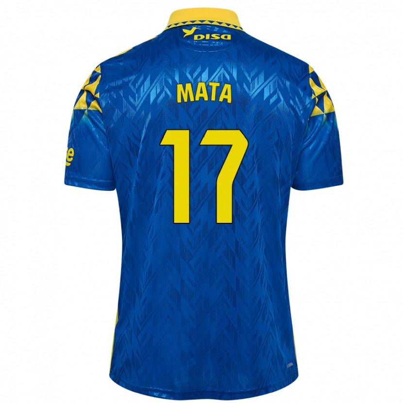 Danxen Dames Jaime Mata #17 Blauw Geel Uitshirt Uittenue 2024/25 T-Shirt
