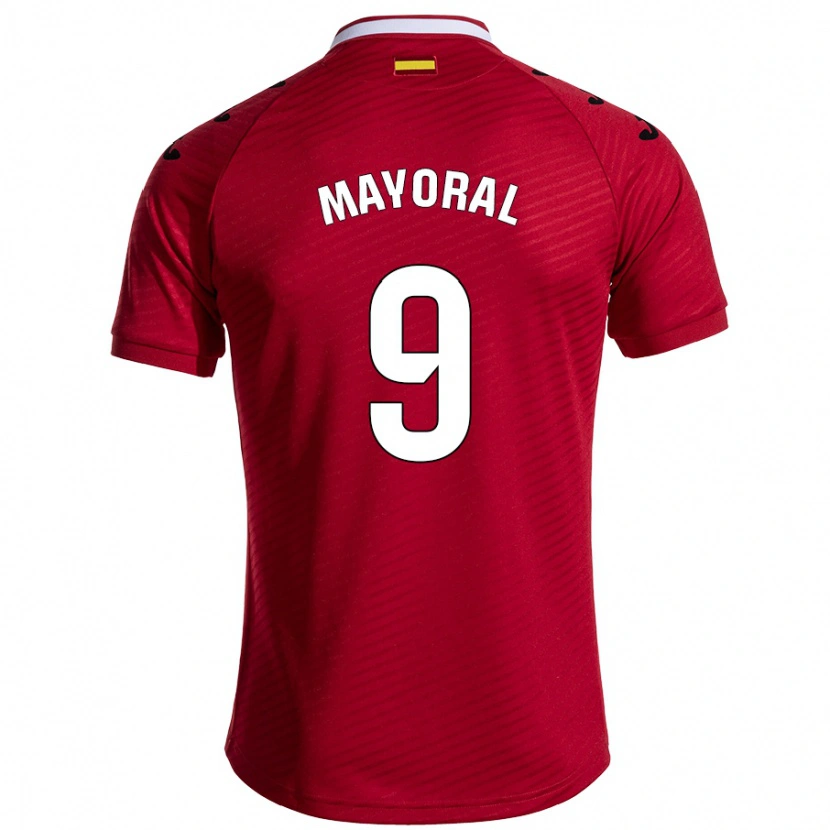 Danxen Dames Borja Mayoral #9 Donkerrood Uitshirt Uittenue 2024/25 T-Shirt