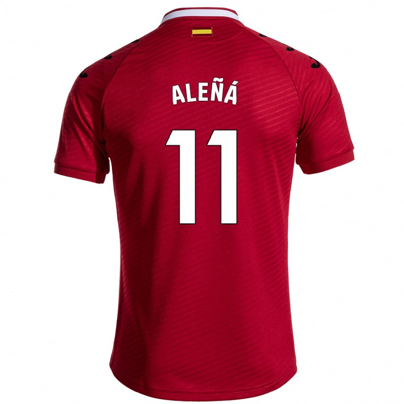 Danxen Dames Carles Aleñá #11 Donkerrood Uitshirt Uittenue 2024/25 T-Shirt