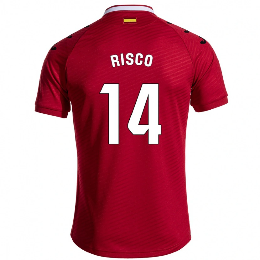 Danxen Dames Alberto Risco #14 Donkerrood Uitshirt Uittenue 2024/25 T-Shirt