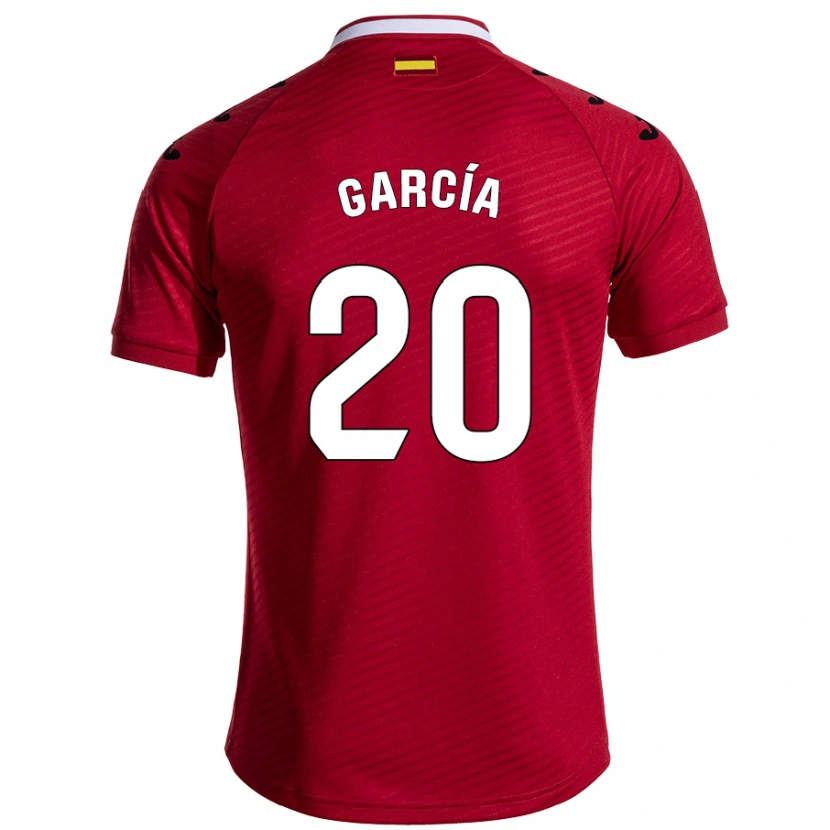 Danxen Dames Álex García #20 Donkerrood Uitshirt Uittenue 2024/25 T-Shirt