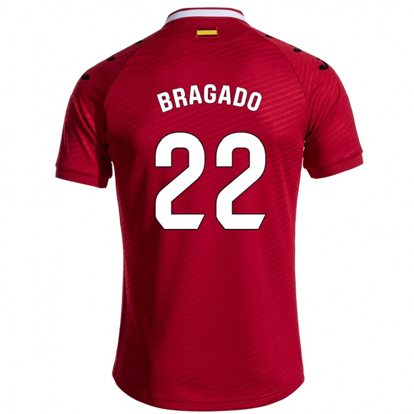 Danxen Dames Alonso Bragado #22 Donkerrood Uitshirt Uittenue 2024/25 T-Shirt