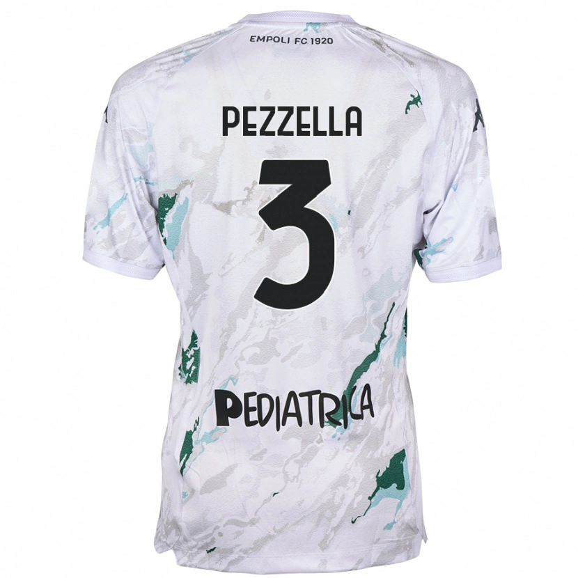 Danxen Dames Giuseppe Pezzella #3 Grijs Uitshirt Uittenue 2024/25 T-Shirt