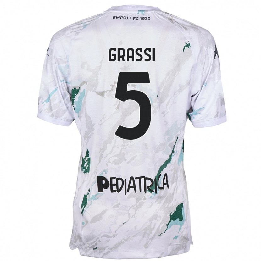 Danxen Dames Alberto Grassi #5 Grijs Uitshirt Uittenue 2024/25 T-Shirt