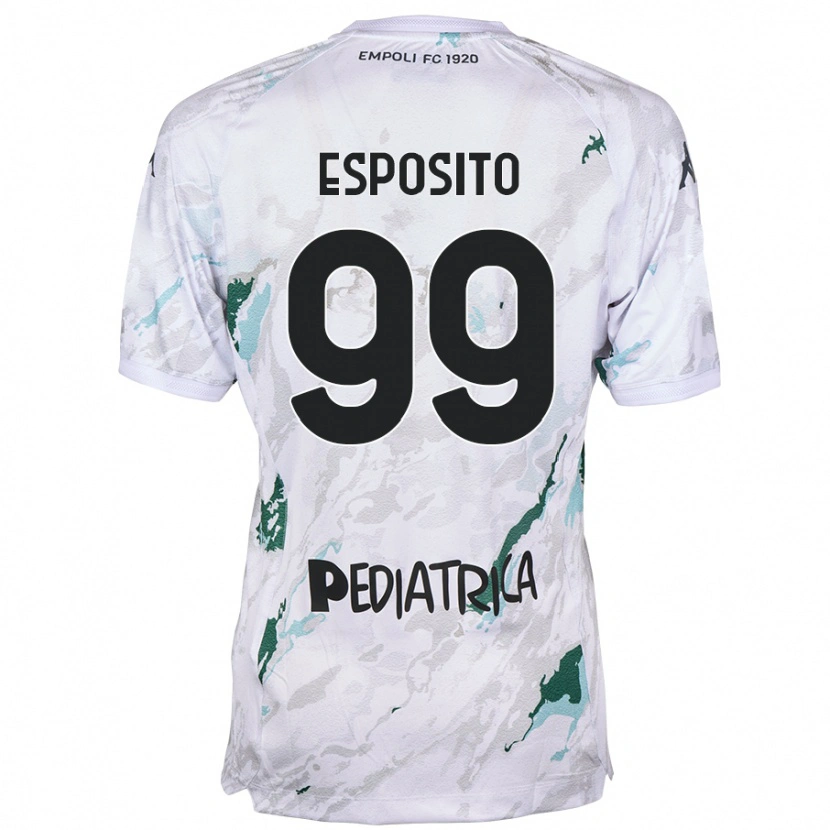 Danxen Dames Sebastiano Esposito #99 Grijs Uitshirt Uittenue 2024/25 T-Shirt