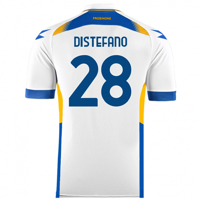 Danxen Dames Filippo Distefano #28 Wit Uitshirt Uittenue 2024/25 T-Shirt