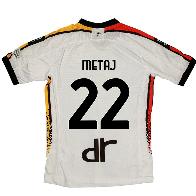Danxen Dames Dejvi Metaj #22 Wit Zwart Uitshirt Uittenue 2024/25 T-Shirt